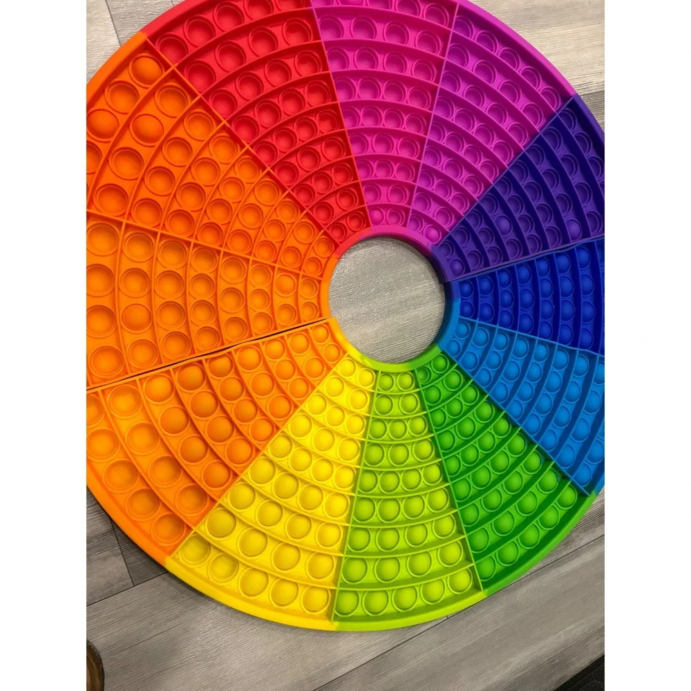 Giant pop it Brite Future Ker-Pops Jumbo Sensory Fidget Bubble Pop Rainbow 23x12